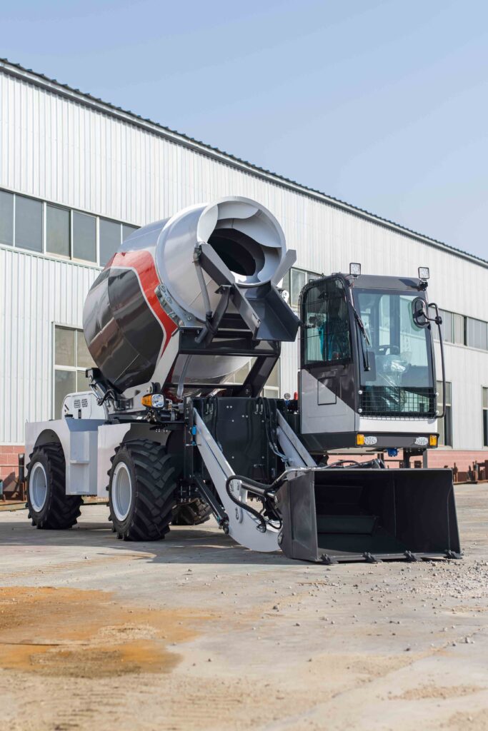 self loading concrete mixer